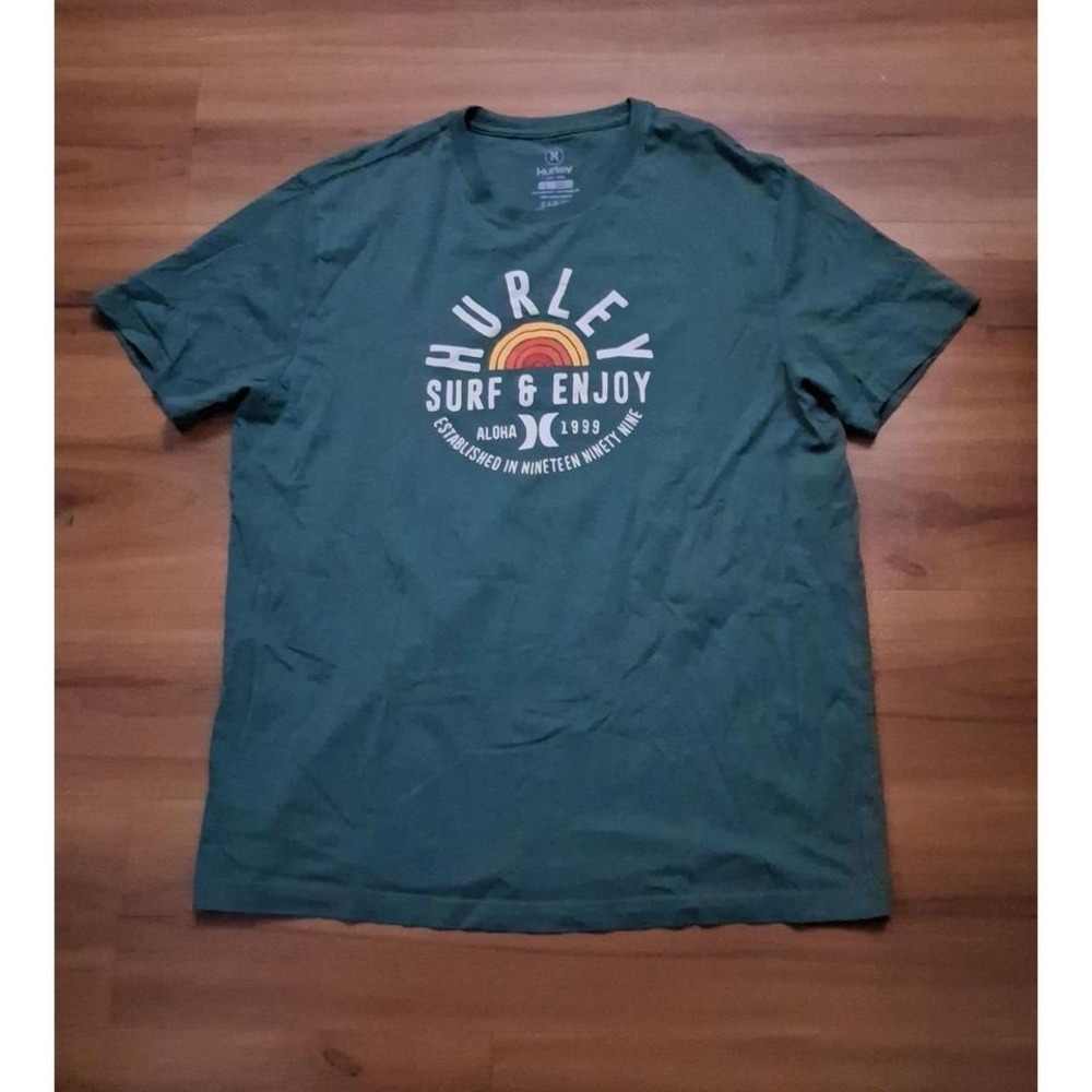 Mens Hurley Graphic Crewneck Beach Surf Short Sleeve T-Shirt‎